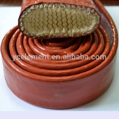 flame retardant hose thermal insulation tubing fiberglass silicone coated sleeve